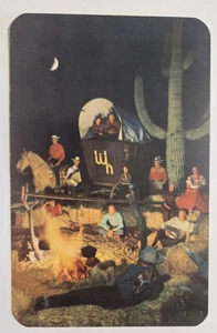 Moonlight Lagerfeuer Wild Horse Ranch Südwesten Vintage unbenutzte Postkarte XL7 - Bild 1 von 2