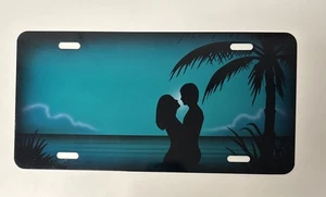 Palm Tree On Beach Tropical Paradise Vehicle Metal Novelty License Plate - Picture 1 of 1