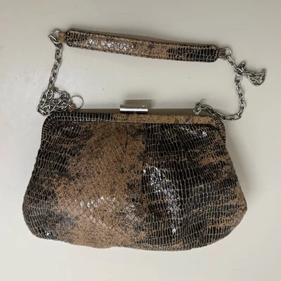 Bolsa de mão Hobo International Dove Crackle exótica animal print píton pequena 9"/6 - Imagem 1 de 4