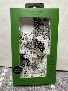 NEW KATE SPADE NY IPHONE 15 / 14 PLUS CASE FOR MAGSAFE BLACK WHITE FLORAL - Photo 1 sur 3
