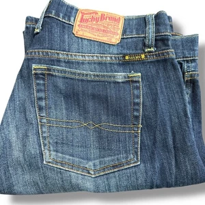 Lucky Brand Womens Jeans Sz 12/31 Inseam Blue Denim Straight Leg Pants Bootcut - Picture 1 of 13