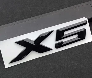 Matte Black X5 3D Rear Trunk Boot Badge Emblem 150mm x 31mm with Adhesive - Bild 1 von 2