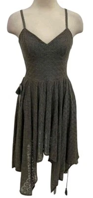 Bebe Olive Lace Overlay Scarf Hem Dress Sweatshirt Strappy NWT $139 Size S - Image 1 of 4