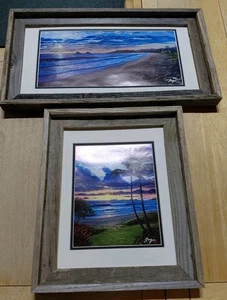 LYNNE BOYER "KAILUA BAY AGLOW" HAND SIGNED IN INK GICLEE PRINT C.O.A. Framed Lot - Picture 1 of 9