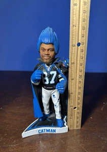 Carolina Panthers Football Super Fan Cat-Man NFL Forever Bobblehead Mascot - Picture 1 of 19