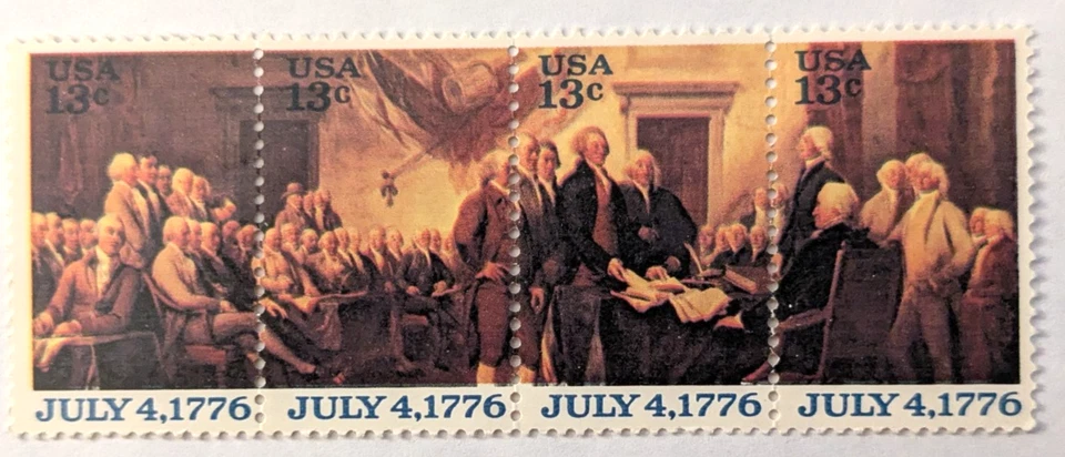 Set of 13 cent Declaration of Independence Stamps (SC 1691-94) MNH - Image 1 of 1