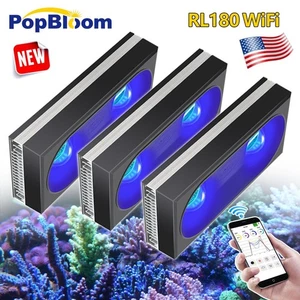 PopBloom 3x RL180 WiFi Coral LED Aquarium Reef Lights for 180cm 72inch Saltwater - Picture 1 of 14