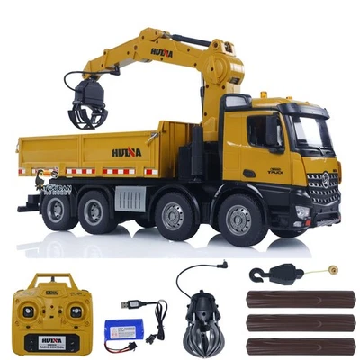 US Stock HUINA 1538 RC 1/14 Timber Grab Dump Truck RTR Car 2.4G 1200MAH Battery - Image 1 of 4