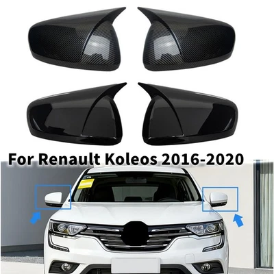 ABS Rearview Side Wing Mirror Cover Caps Trim For Renault Koleos 2016-2020 - Image 1 of 4