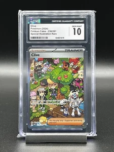 Pokemon Paldean Fates 236/091 Clive Special Illustration CGC Graded 10 GEM MINT - Bild 1 von 2