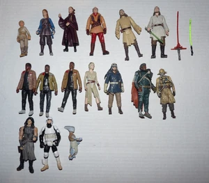 STAR WARS BIG LOT OF 16 FIGURE ANAKIN PADME REY MANDOLORIAN LOOSE HASBRO - Bild 1 von 3