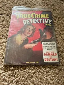 Vintage Magazin True Crime Detektivkoffer März 1944 Verbrechen Pulp komplett - Bild 1 von 2