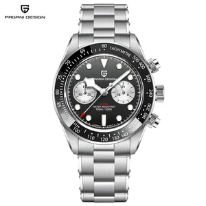 PAGANI DESIGN Orologi Uomo Quarzo 39,5MM Full Acciaio Inox Impermeabile Polso - Foto 1 di 3