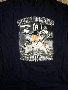NY YANKEES SHIRT LARGE AARON JUDGE 62 ALL TIME HOME RUN LEADERS BABE RUTH MARIS - Picture 1 of 6