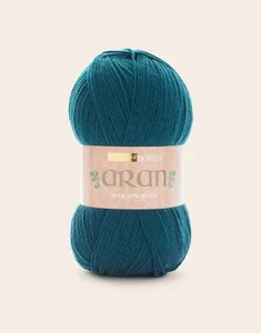 3x Hayfield BONUS ARAN WITH WOOL 20% - Knitting Wool Yarn 400g - 769 Kingfisher - Picture 1 of 2