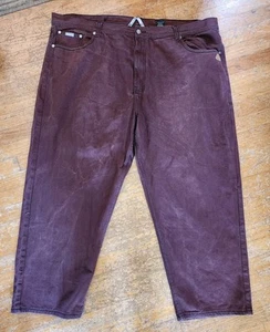 Akademiks AC805X 52x32 Big&Tall Relaxed-Straight Jeans Stretch Wine Denim Mens - Picture 1 of 8
