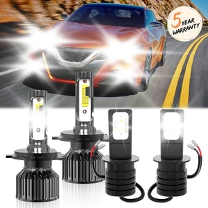 For Nissan Maxima 2000-2001 LED Headlights & Fog Light Bulbs Combo Kit 6000K - Picture 1 of 11