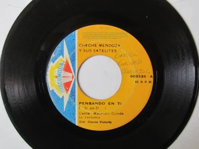 CHECHE MENDOZA Y SUS SATELITES - VENEZUELA SALSA GUAGUANCO 7" COLOMBIA - Image 1 of 2