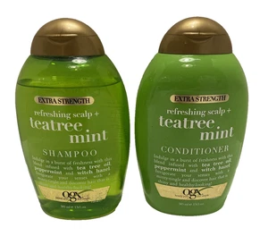 OGX Extra Strength Refreshing Scalp+ Shampoo & Conditioner Set Teatree Mint 13oz - Picture 1 of 5