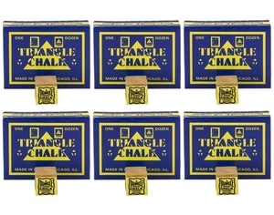 Triangle Billiard/Pool Cue Chalk - Gold/Tan - 6 Pack/72 Pieces - Picture 1 of 1