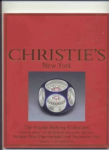 CHRISTIE'S Antique Paperweights Clichy Baccarat Doheny Coll Meissen Catalog 2001 - Picture 1 of 1