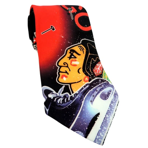 NEW Vintage NHL Chicago Blackhawks Polyester Neck Tie By Ralph Marlin 1994 USA Cover