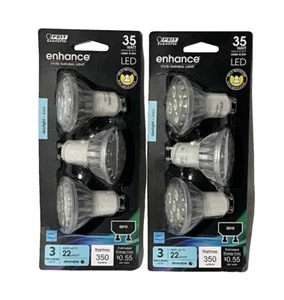 6-pk Feit BPMR16IFGU300950CA/3 Dimmable LED Bulb Enhance MR16 GU10 DAYLIGHT 35W - Picture 1 of 6