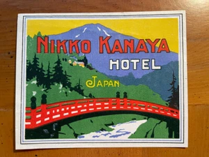 Hotel Gepäck Etikett | Nikko Kanaya Hotel Japan | wunderschön - V gut | schönes Etikett - Bild 1 von 2