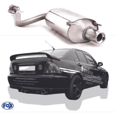 Silenciador de escape deportivo FOX 1x90 Lexus IS tipo 200 acero inoxidable - Imagen 1 de 4