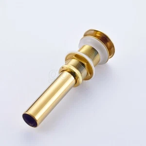 Luxury Gold Color Brass Round Pop UP Sink Basin Waste / Drain Without Overflow - Picture 1 of 5