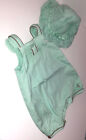 ??Baby Girls Ted Baker 0-3 Months Mint Romper And Hat Bonnet Set Rare Bow Gold??