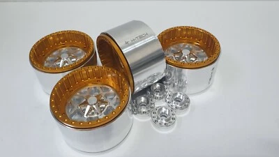 4PCS CNC Aluminum "Custom 2.2inch Beadlock  Wheels" for 1/10 RC Crawler - Image 1 of 4