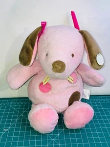 Carters Puppy Dog Pink Brown Spot Terrycloth Musical Crib Pull Just One You - Picture 1 of 7
