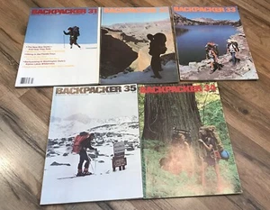 BACKPACKER Magazine Vintage Issues Lot #31 - #35 Back Issues 1979 - Imagen 1 de 3