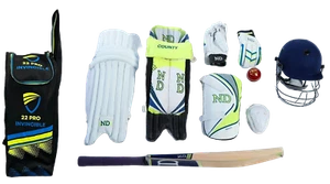 Kit de cricket de murciélago de campamento de verano de Cachemira 11 piezas accesorios rojo todos los tamaños - Imagen 1 de 1
