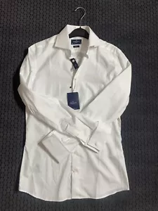 Hackett White Shirt Slim Fit White 19” Pit To Pit Bnwt - Picture 1 of 6