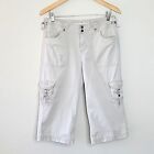 JANE DOE Creamy Gray Casual Cargo Carpi Pants Pockets size 6