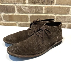 JOHN VARVATOS Chukka Boots Brown Distressed Suede Lace Up Size 13M - Picture 1 of 6
