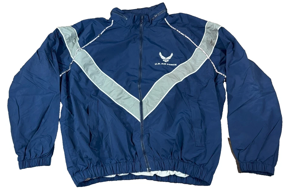 Chaqueta cortavientos vintage de la Fuerza Aérea Skillcraft para hombre grande azul transpirable Foto 1 de 4