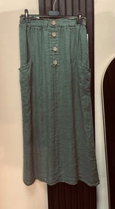 100% lino, hermosa falda, hecha en Italia, talla única. - Imagen 1 de 3