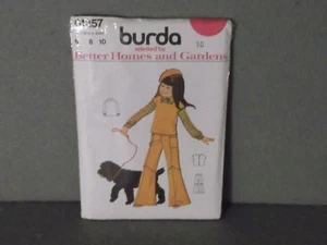 BURDA West Germany MUSTER 01257 UNGESCHNITTEN Mädchen Größe 10 HOSE PULLOVER SHIRT WESTE - Bild 1 von 4