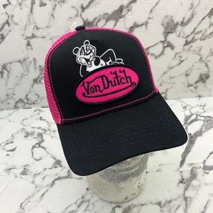 VonDutch Hot Pink | Black Fashion Trucker Hat NWT - Picture 1 of 7
