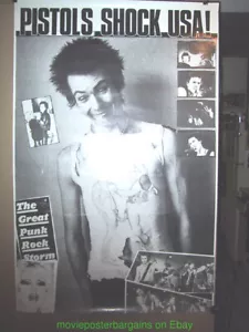 SEX PISTOLS SHOCK USA BRITISH SUBWAY POSTER SID VICIOUS - Picture 1 of 2