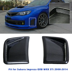 For 08-14 Subaru Impreza GRB Wagon WRX STi Carbon Fiber Front Bumper Side Vents - Picture 1 of 10