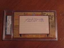 Joe McCarthy 2013 Historic Autographs The Decades Card PSA Certified