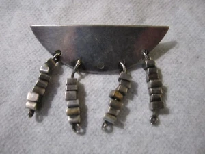 1930s Weber Sterling Modernist Pin with Drops, Nice! - Picture 1 of 3