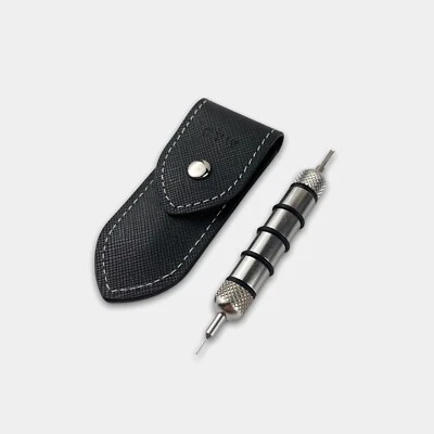 Luxury Watch Spring Bar Tool Set With Saffiano Leather Case - Image 1 of 4