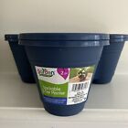 STACKABLE TIER PLANTER SET OF TWO BLUE