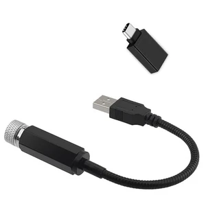 USB LED Car Roof Star Night Interior Light Atmosphere Galaxy Lamp Type-C Adapter - Picture 1 of 4