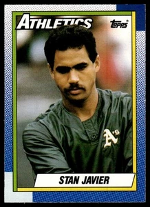 1990 O-Pee-Chee Stan Javier Oakland Athletics #102 - Picture 1 of 2